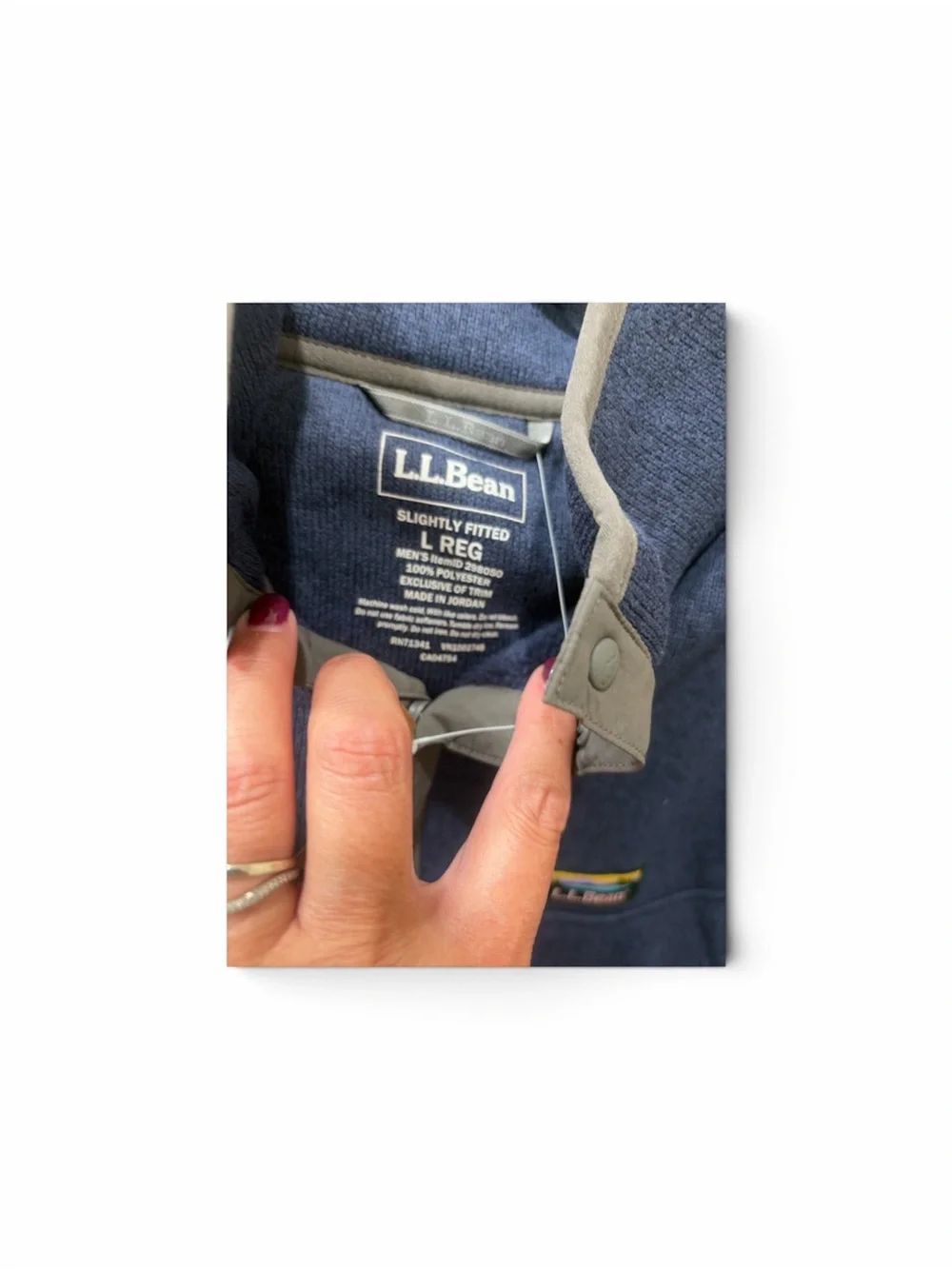 NWT LL Bean Men's Blue Fleece Pullover
